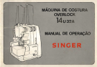 Manual de Instruções Singer Overlock 14U32A